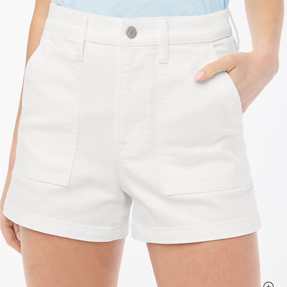 J. Crew White utility denim short size 28